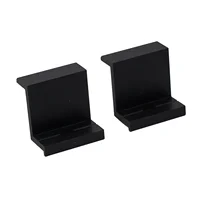 Pince d'Extrémité Longue en Alliage d'Aluminium Noir, Accessoires de Montage de Panneaux Solaires, Pression Latérale, 4 Pièces 5