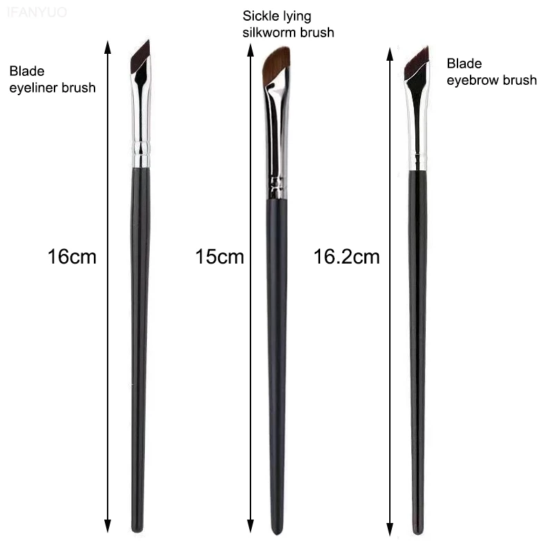 Eyeliner Brush Blade Eyeliner Brush Ultra Thin Fine Angle Flat Eyebrow Brush Flat Sickle Eyeliner Brushes Precise Detail Makeup Tools