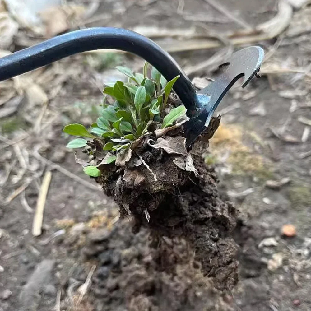 Garden Weeder Manganese Steel Garden Weeders Grass Rooting Loose Soil Hand Weeding Removal Puller Gardening Tools Multifunctional Weeder