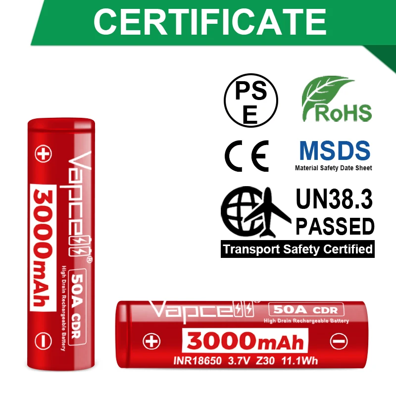 Batterie originale Vapcell Z30 18650 3000mah 50A 3.7V haute puissance  INR18650 Batteries au Lithium rechargeables pour outils domestiques jouets  - AliExpress 44
