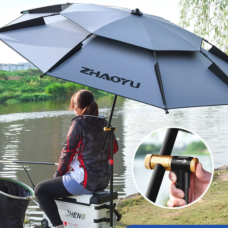 Gezichtsvermogen Verwijdering Depressie Fishing Umbrella Double-layer | Fishing Umbrella Parasol | Fishing Umbrella  Shelter - Sun Shelter - Aliexpress
