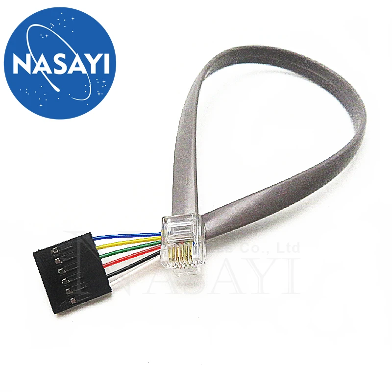 

5piece ICSP crystal plug RJ11 to SIP6 download cable/socket cable for ICD3 ICD2 PICKIT3