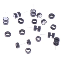 1Set DIY Racing Vehicle Toys 1:64 Car Wheels Rubber Tire With Wheel Axle Model Modified Part Vehicle Toy For Hotwheels 2