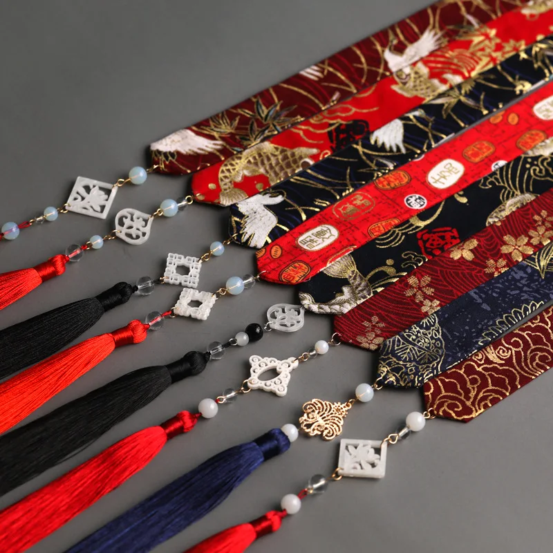 Hair Accessory Hair Headdress Jewelry Accessories Retro Chinese Hanfu Red Chiffon Tassel Hairband for Hair Headdress Women Men tiara Hair Bands Headdress Tie