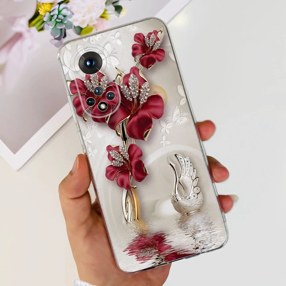 Clear Silicone Soft Slim Phone Case with Fashion Painted Design