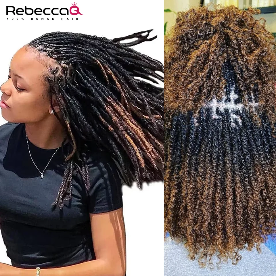 Peruvian Bulk Hair No Attachment Afro Kinky Curly Human Hair Bulk Rebecca Queen Virgin Remy Dreadlock QVR 30# Brown Braids, human hair extensions,human hair bundles,braiding hair extensions,human braiding hair