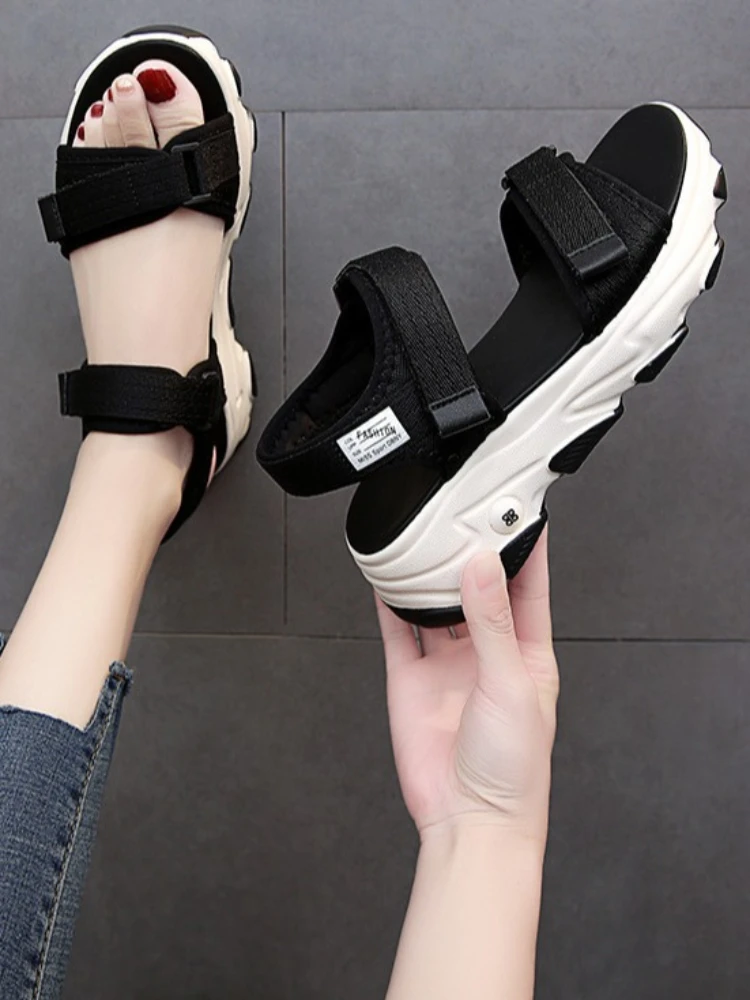 Sandals Women Shoes 2024 New Summer Sports Daddy Fashion Casual Non-Slip Platform non-slip Beach Shoes Sandalias - 4