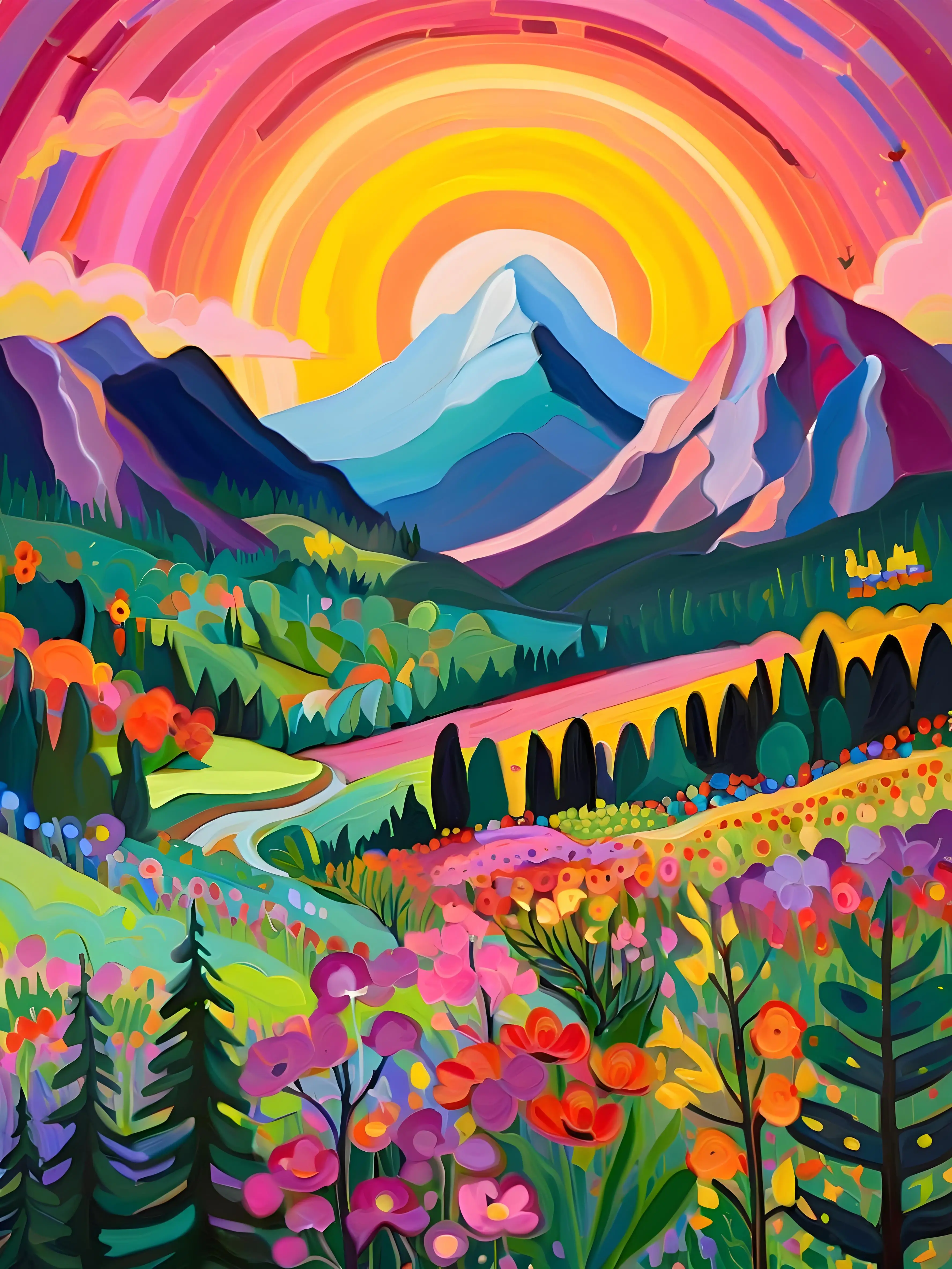 Igoodom Pittura Con I Numeri Per Adulti – Kit Paesaggio 40x50 Cm, Tela, Pennelli E Colori Acrilici Inclusi, Fai Da Te