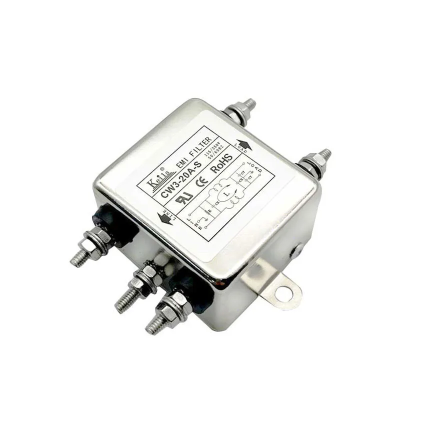 

Фильтр питания 220 В однополюсный очиститель 20A10A DC AC CW3-20A-S