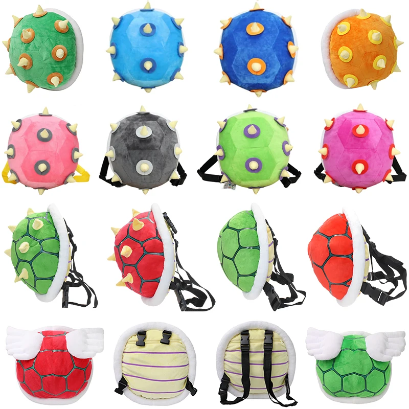 16 Styles Mario Koopa Bowser Soft Plush Backpack Larry Lemmy Iggy Ludwig Koopa Paratroopa Pupils SchoolBag Cute Birthday Gifts iggy pop party 1 cd