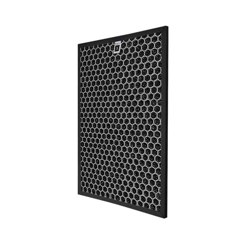 Filtre HEPA FZ-D60HFE, détail des plis du média filtrant pour purificateur d'air.