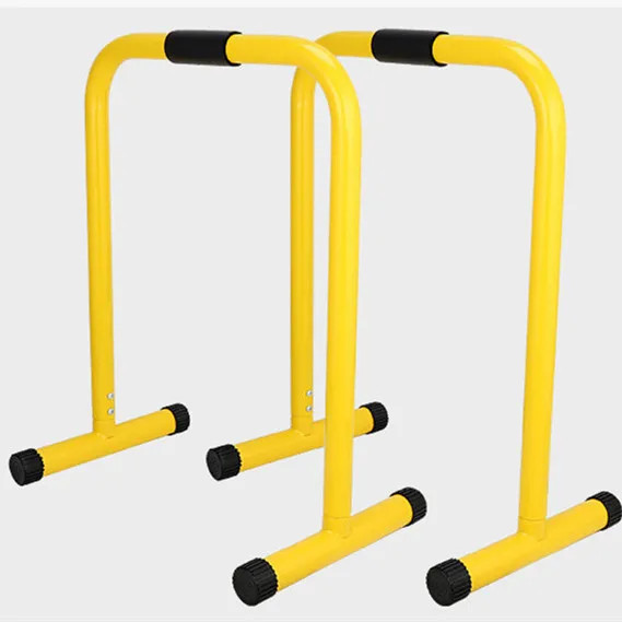 

Yellow gym horizontal indoor fitness equipment body training push-ups parallel bars