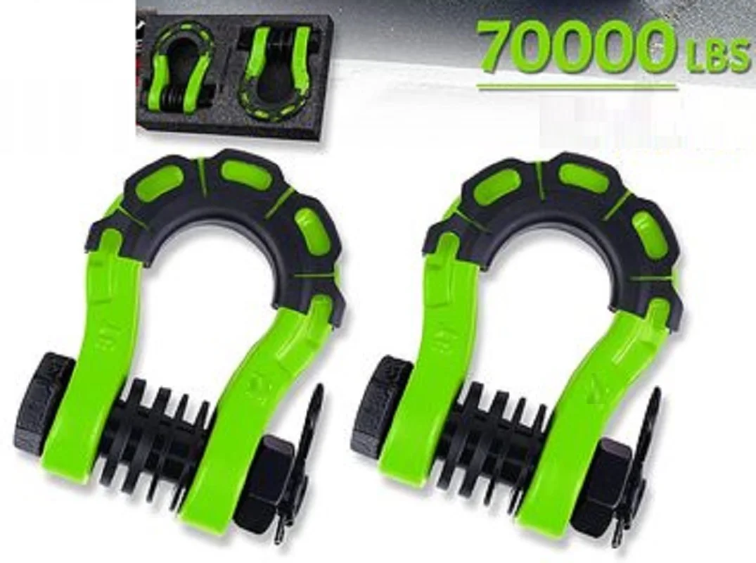 3/4 ”2 stücke 70000lbs U typ heavy duty geschmiedet D-ring schäkel u-haken schleife haken anhänger seil automobil SUV änderung rettungs – Detail 3