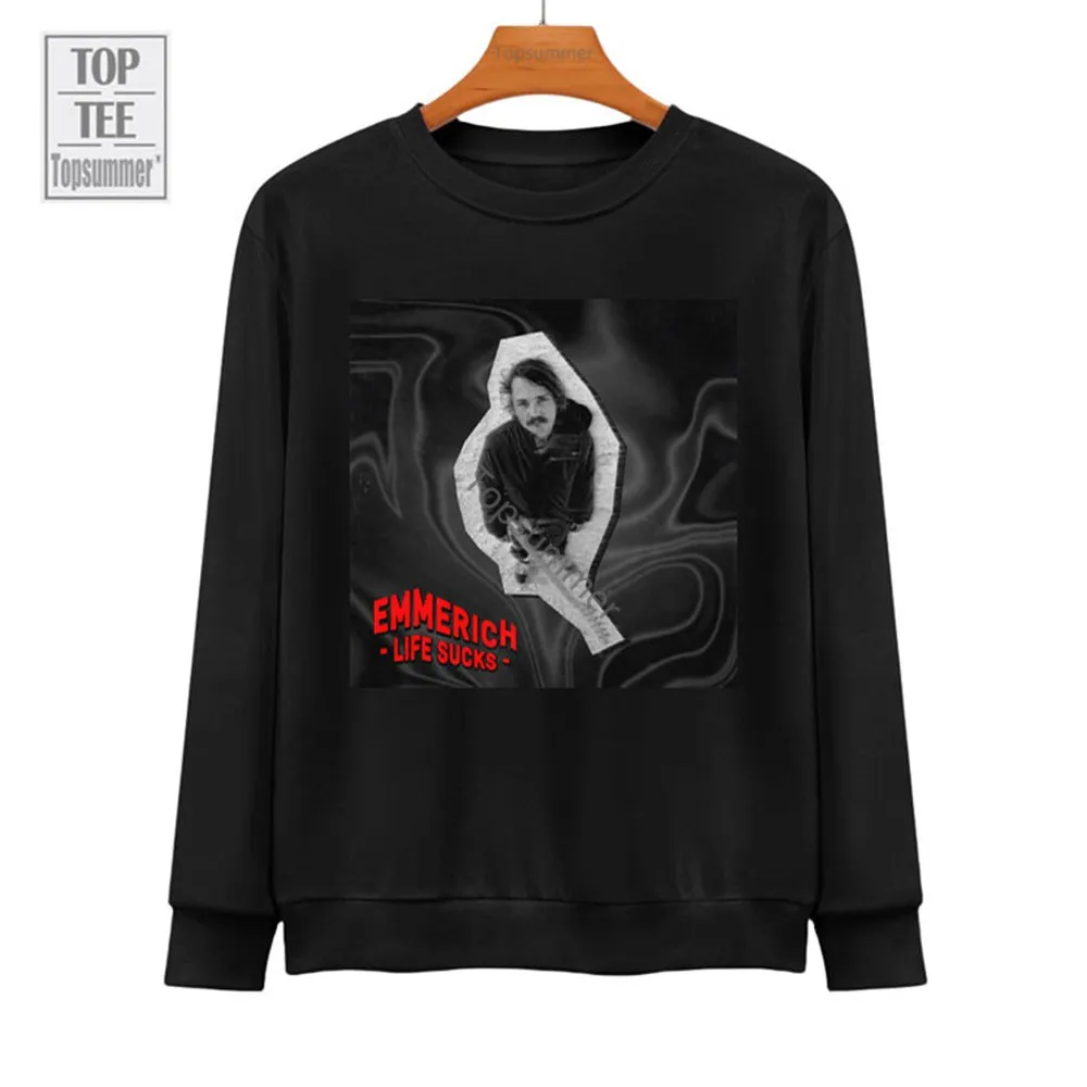 

Life Sucks Album Sweatshirt Emmerich Tour Hoodies Men'S Hip Hop Rock Graphic Print Hoodie