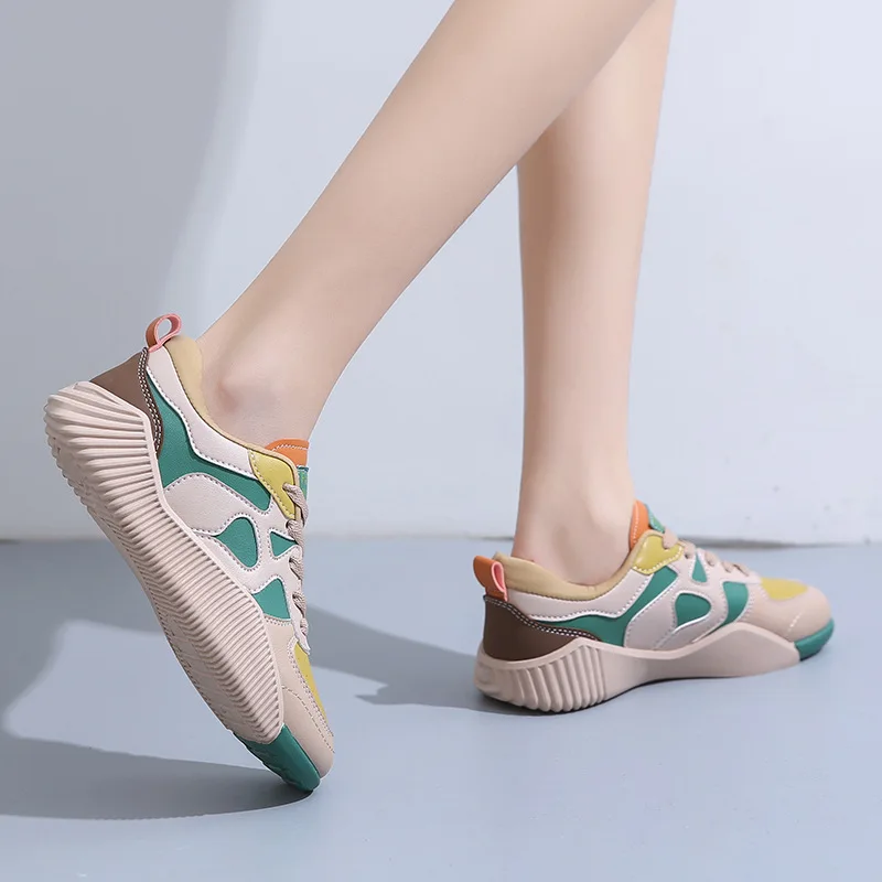 Platform Shoes Women 2023 New Fashion Sneakers Fashion Mixed Colors Casual Comfortable Soft Bottom Lady Shoes Women Mujer Zapato