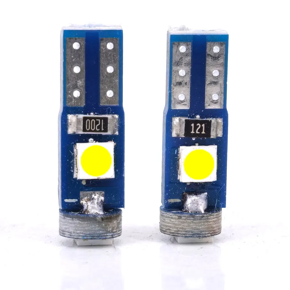 500PCS T5 LED W1.2W W3W LED 3030 3smd ڵ ׸  ڵ ̵     Ǳ   6 
