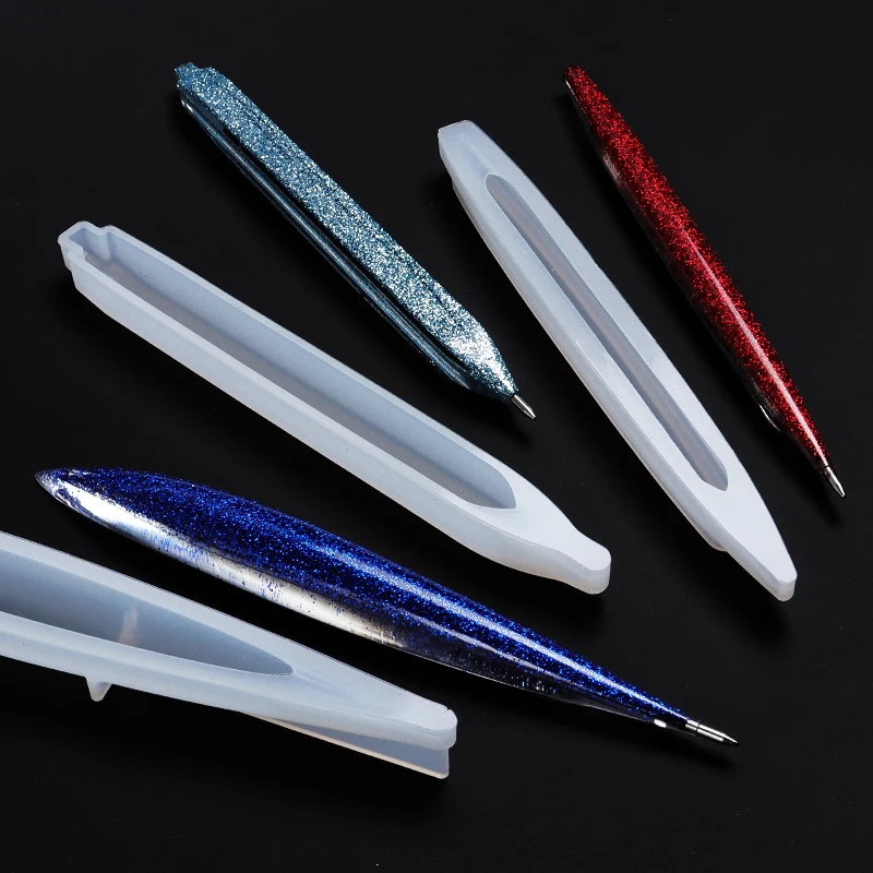 Silicone Mold Resin Craft Ballpoint Pen Shape Epoxy Resin Molds Transparent  Hot