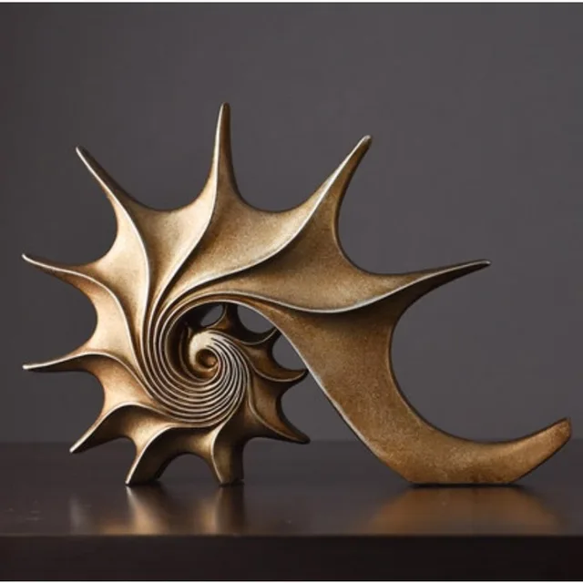 Statue de conque en résine, escargot de mer, Sculptures d'animaux, Figurines artisanales, cadeau de noël, porche, maison, bureau, décoration, ornements 1