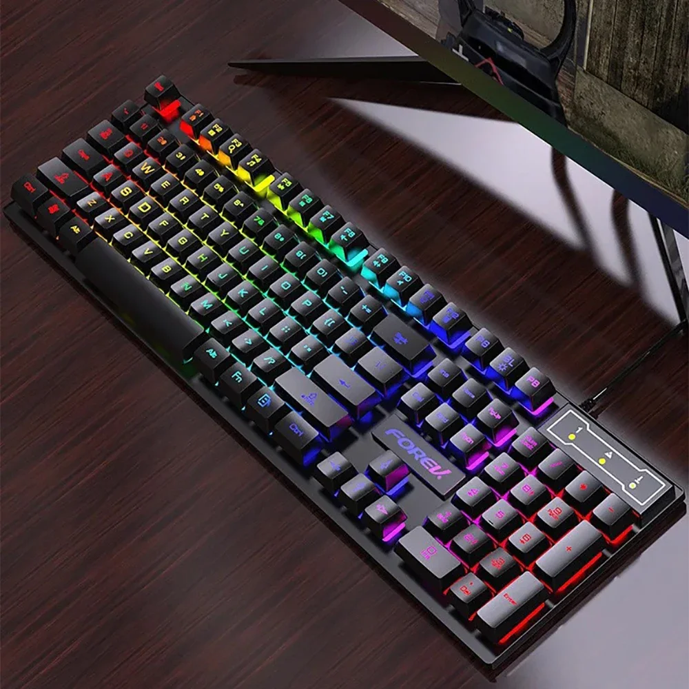 Tastiera da gioco Mouse Set di cuffie Retroilluminazione cablata Gioco 104 tasti Tastiere Mouse 3600 DPI Combo di cuffie USD 3,5 mm per PC Gamer 7 Tastiera da gioco Mouse Set di cuffie Retroilluminazione cablata Gioco 104 tasti Tastiere Mouse 3600 DPI Combo di cuffie USD 3,5 mm per PC Gamer 7