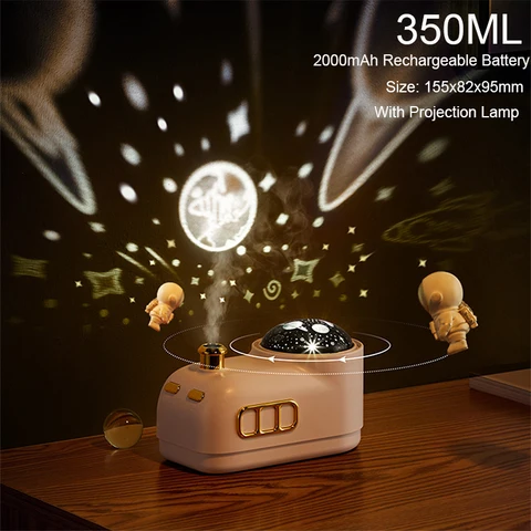Ultrasonic Humidifier Retro Mini Train USB Aroma Air Diffuser Essential Oil Mist Maker Fogger With Color LED Light