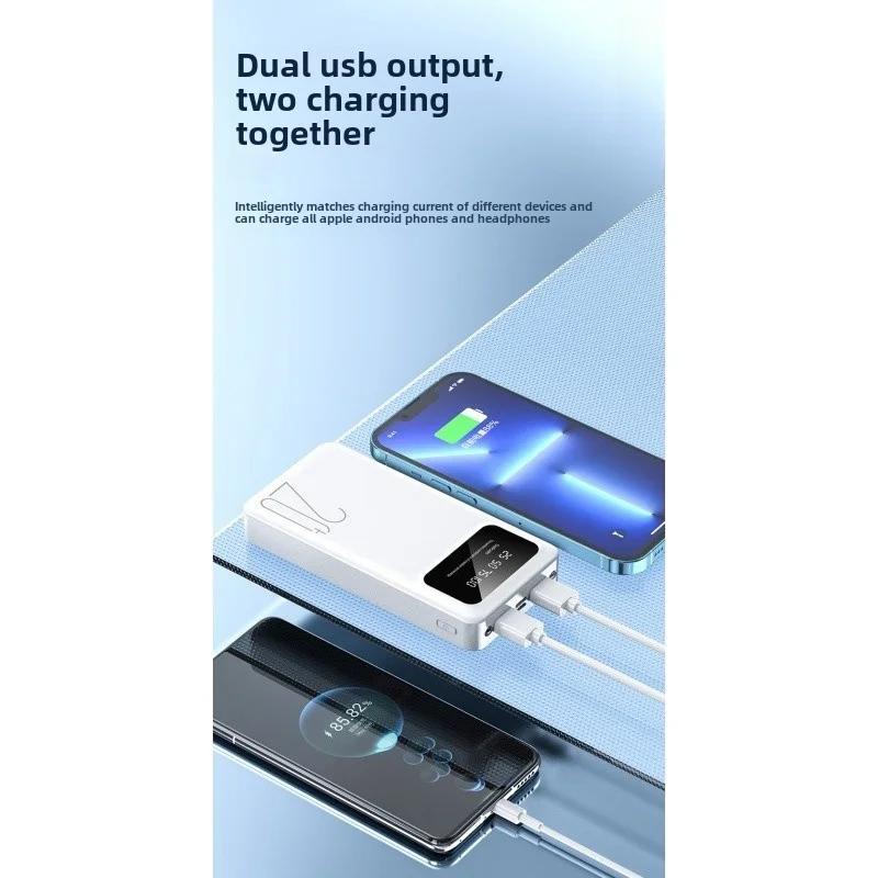 Power Bank 20000mAn, 2A Fast Charging Power Supply: High capacity, portable charger for travel and gift ideas