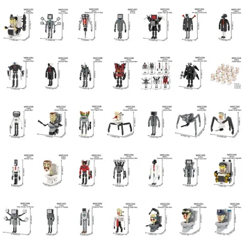 Skibidi 변기 빌딩 블록, 카메라맨 타이탄 스피커맨, 35 가지 스타일 모니터, DIY 장난감, 어린이 크리스마스 생일 선물