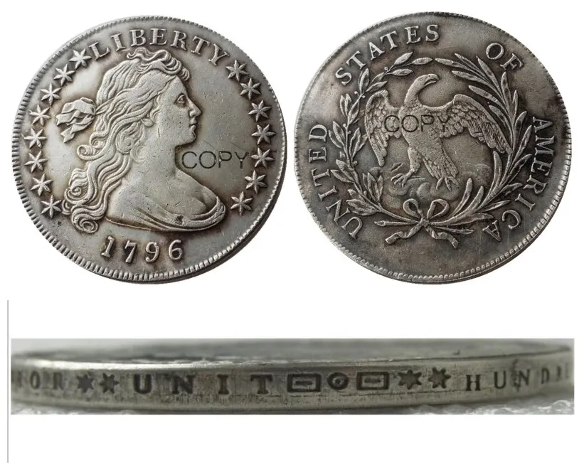 

US 1796 Liberty Dollar Silver Plated Copy Coin