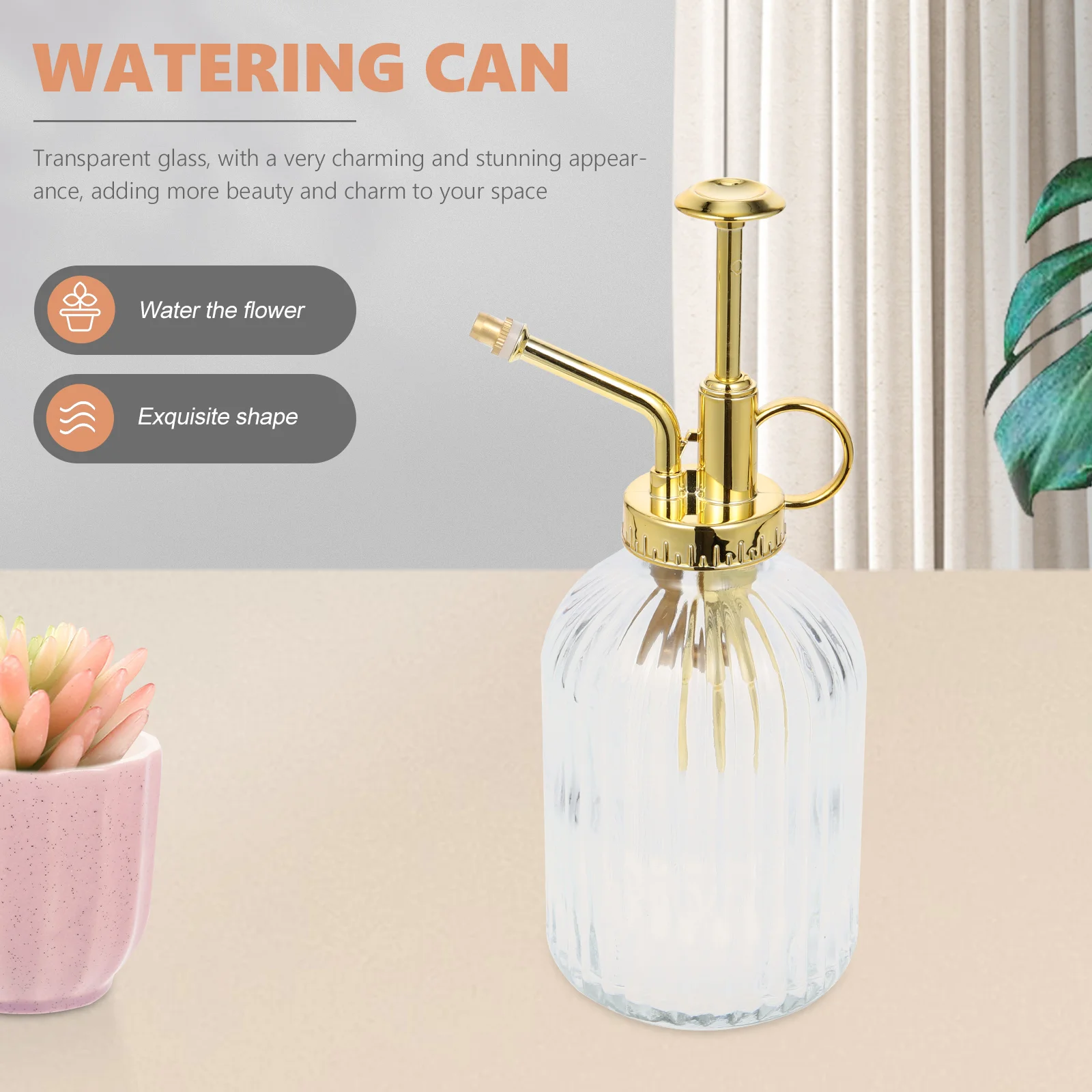 Glass Plant Mister Spray Bottle Vintage Plant Spritzer Watering Bottle Plants Watering Can Gardening Home Sprinklers watering can pressure spray bottle watering nozzle water sprayer watering pot flower watering pot
