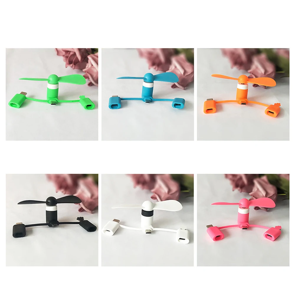 Portable USB Cooler Fan Mini 3 in 1 Cell Phone Universal Cooling Accessories For IPhone 15 14 13 Pro Max Micro Type-C IOS