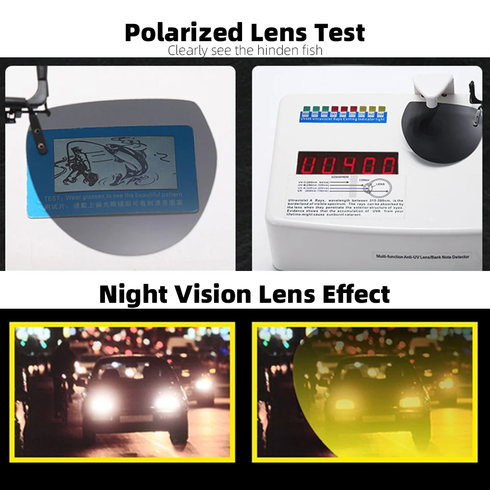 VIVIBEE Mirror Blue Men's Polarized Flip Up Clip On Sunglasses Night Driving UV400 Grey Lens Fishing Fashing Clips for Mypoic 4