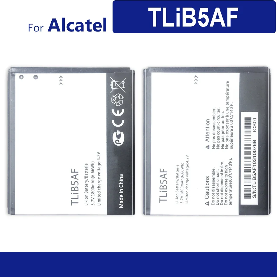 Batteria Per Alcatel One Touch Pop C5 Ot, 1800Mah, Tlib5Af, Numero Di Tracciamento, 5036, 5036D, 5035D, 5037D, 5037A