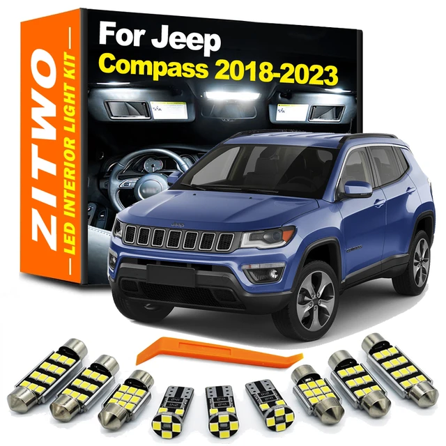 ZITWO 14Pcs LED Interior Dome Map Light Kit For New Jeep Compass 2018 2019  2020 2021 2022 2023 Sunvisor Glove box Trunk Lamp - AliExpress