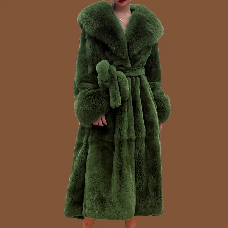 Winter Women Long Faux Fur Coat Thick Warm Mink Fur Jacket Feather Coats Oversized Outerwear Fur Collar Luxury Women's Clothing 3