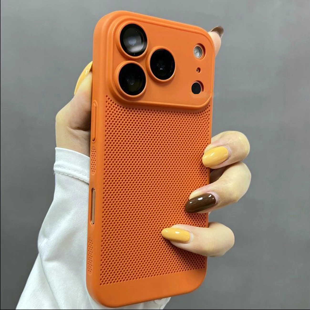 Enhanced Cooling Mesh Phone Case with Heat Dissipation, Breathable Hard Back Cover