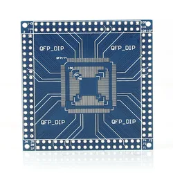 Universal QFP/TQFP/LQFP to DIP Adapter Converter Board (Blue)