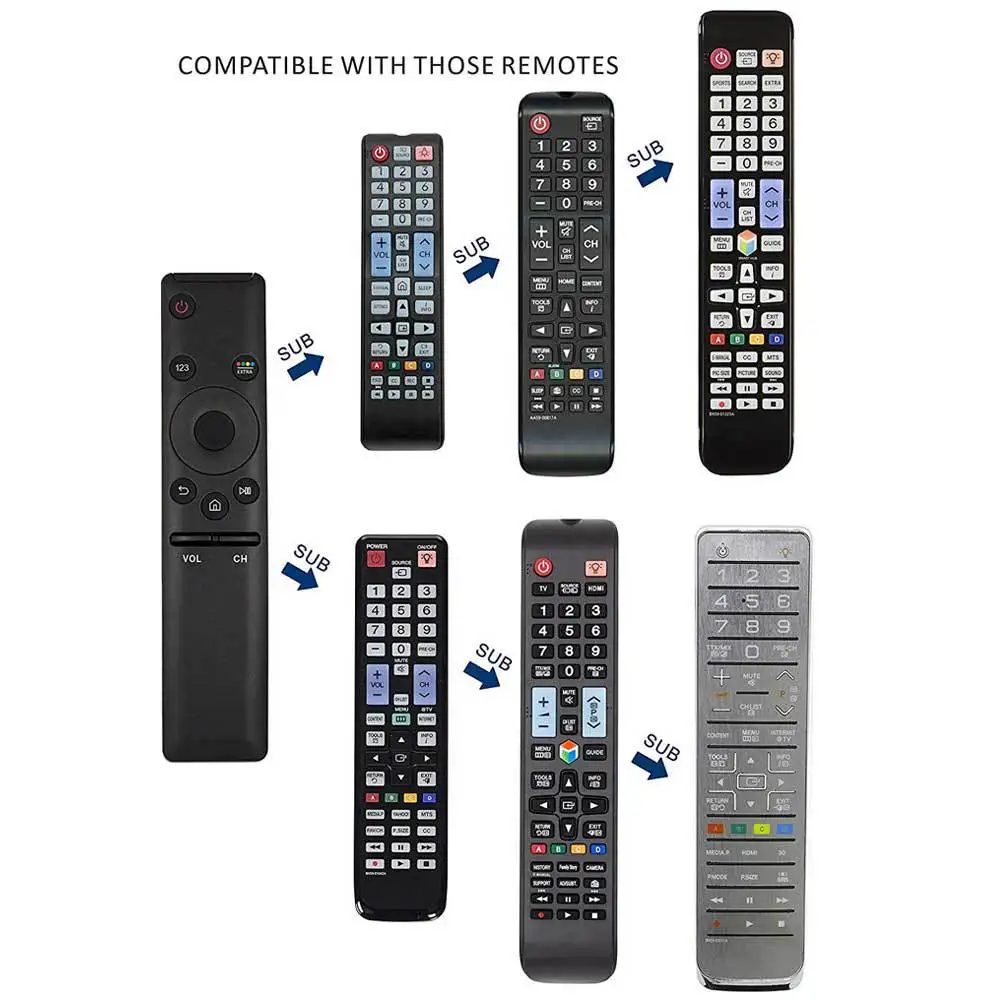 삼성 리모컨 스마트 TV 교체, HD 4K BN59-01259E TM1640 BN59-01259B, 모든 삼성 TV용