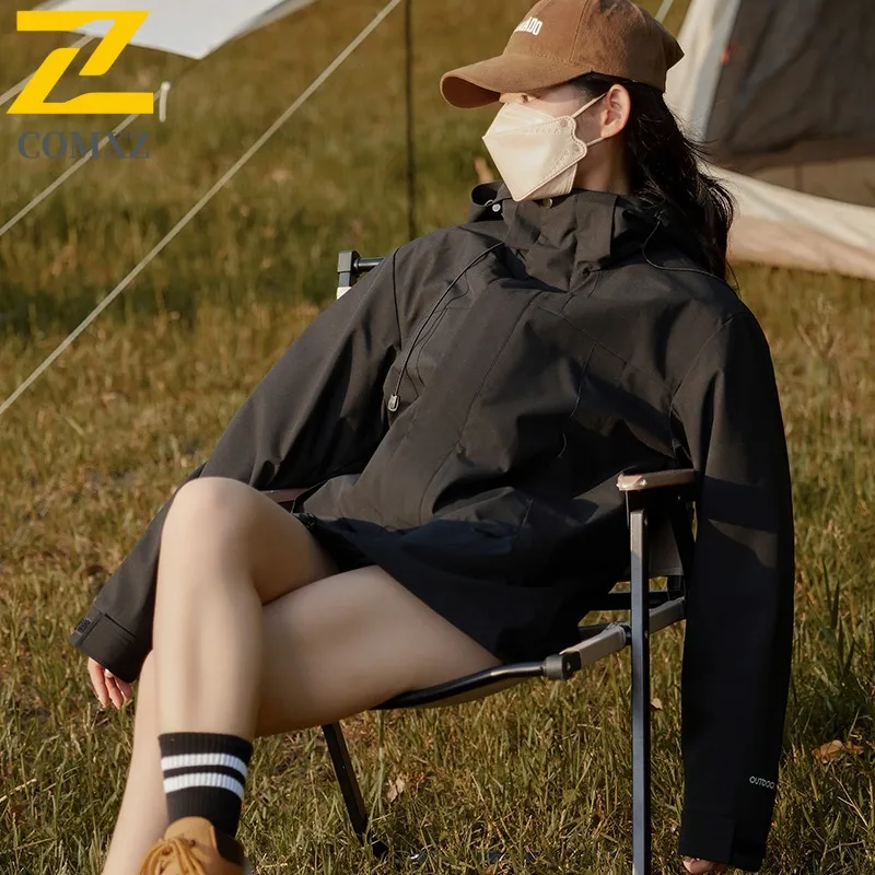 COMXZ Men Skiing Jacket All-Purpose Thickened Outdoor Windproof Warmth Parka Street Fashion Comfort Lightweight Winter Coats