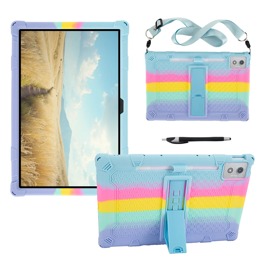 Children's Silicone Tablet Cover with Strap & Pen Holder