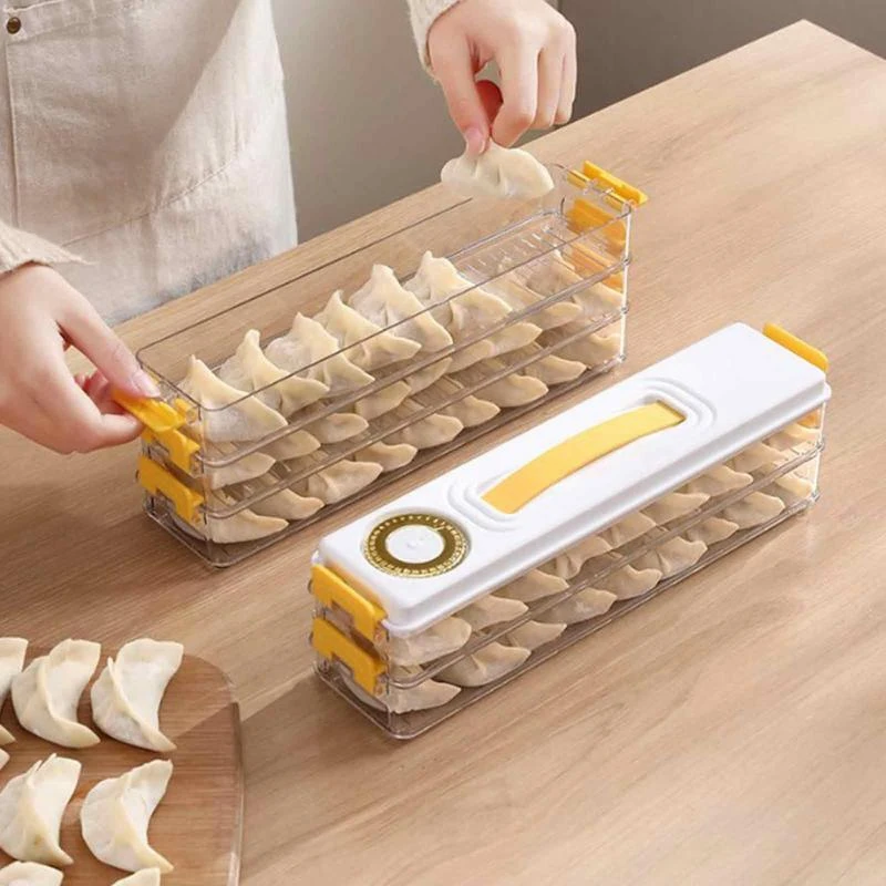 

Dumpling Storage Box Preservation Box Food Grade Multi-Layer Portable With Timing Freezer