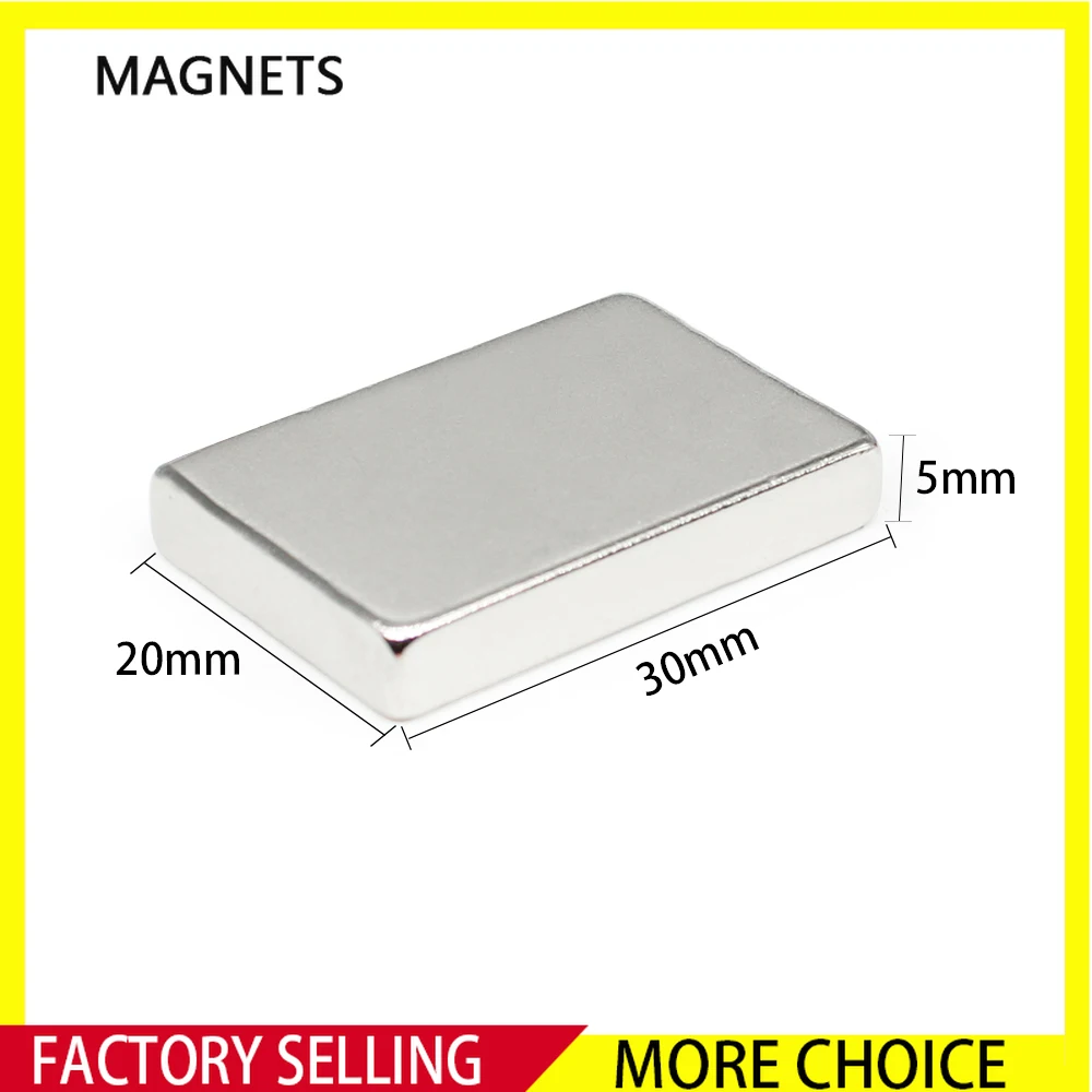 

2/5/10/15/20PCS 30x20x5mm Block Strong Powerful Magnets N35 Rare Earth Neodymium Magnet 30x20x5 Permanent NdFeB Magnet 30*20*5