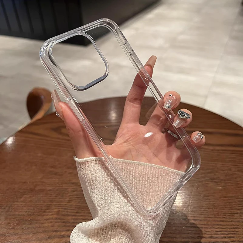 Luxury Transparent Black Clear Silicone Soft Ultra Thin Case