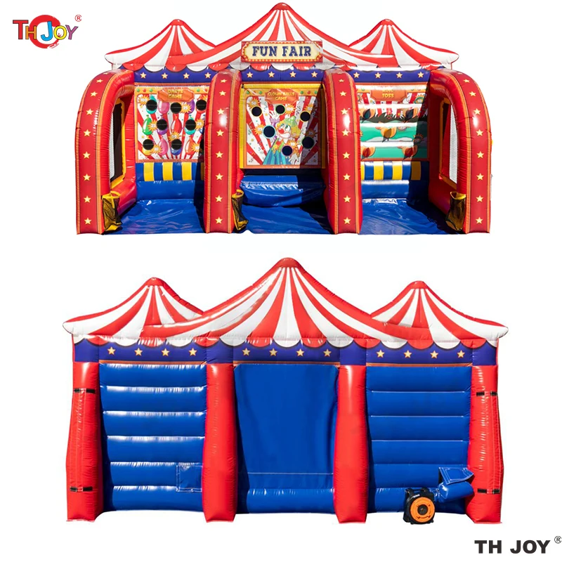 Inflatable Carnival Games 2024 Newest  Funny Game Set 3 in 1 4 in 1 5 in 1 6 in 1 Bundle Carnival Games 4