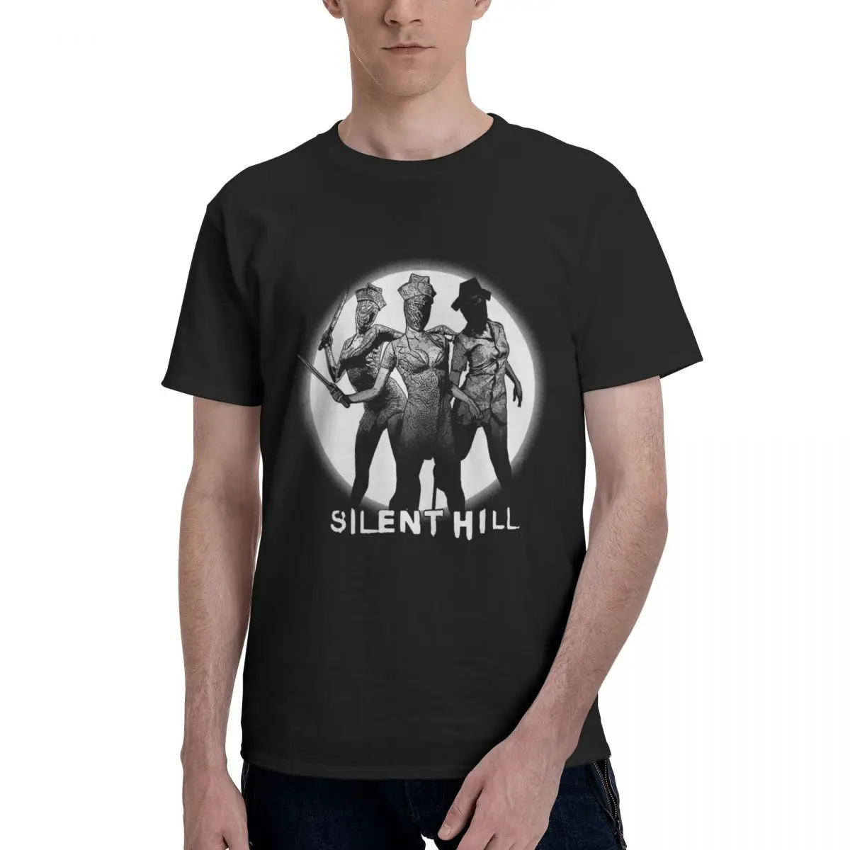

Футболка мужская с коротким рукавом Silent Hill 6, Y2K, летняя винтажная забавная модная одежда в стиле Харадзюку