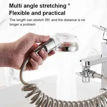 

Bathroom Wash Face Basin Water Tap External Shower Head Toilet Hold Filter Flexible Small Nozzle Suit Wash Hair Sink Connector