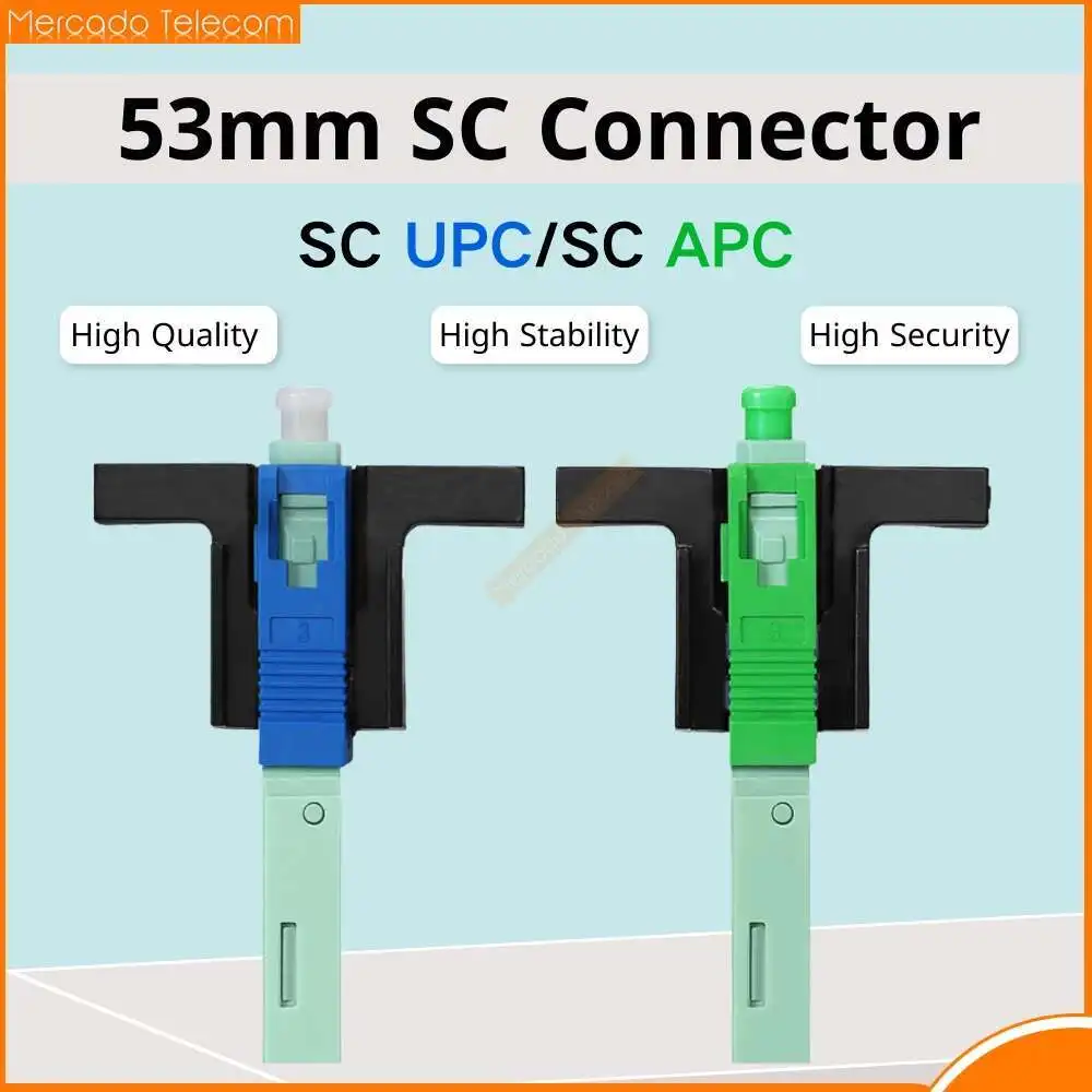 SC APC Fast Connector 53mm Single-Mode FTTH Tool Cold Connector SC UPC Fiber Optic Quick 50/100/200 PCS fiber optic adapter