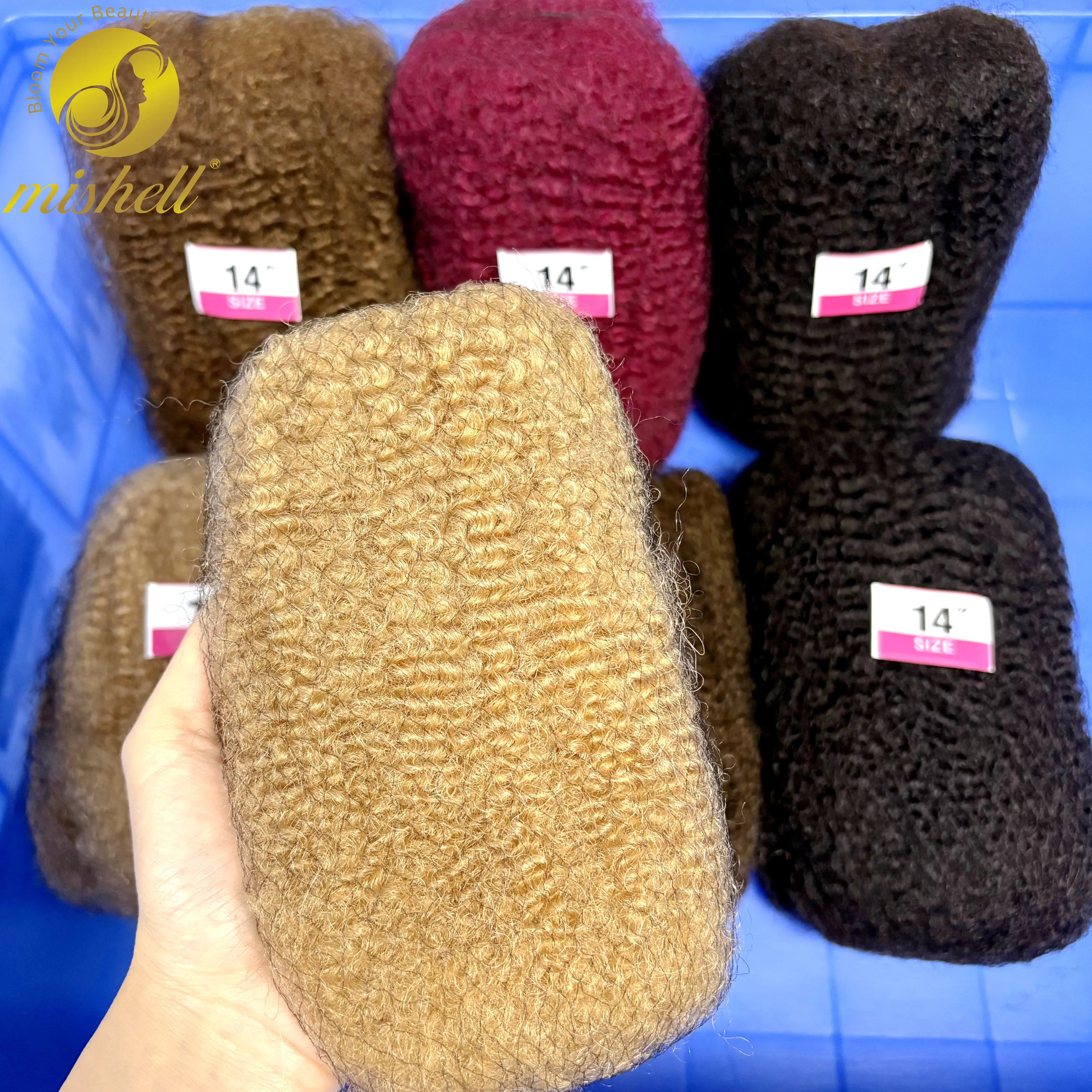 30/50g 27# Ombre Afro Kinkys Bulk Human Hair for Dreadlock Extensions /Repair Locs/Twist Braiding Afro Kinky Human Hair for Locs 2