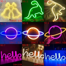 

Wholesale LED Neon Night Light Sign Wall Art Sign Night Lamp Xmas Birthday Gift Wedding Party Wall Hanging Neon Lamp Home Decor