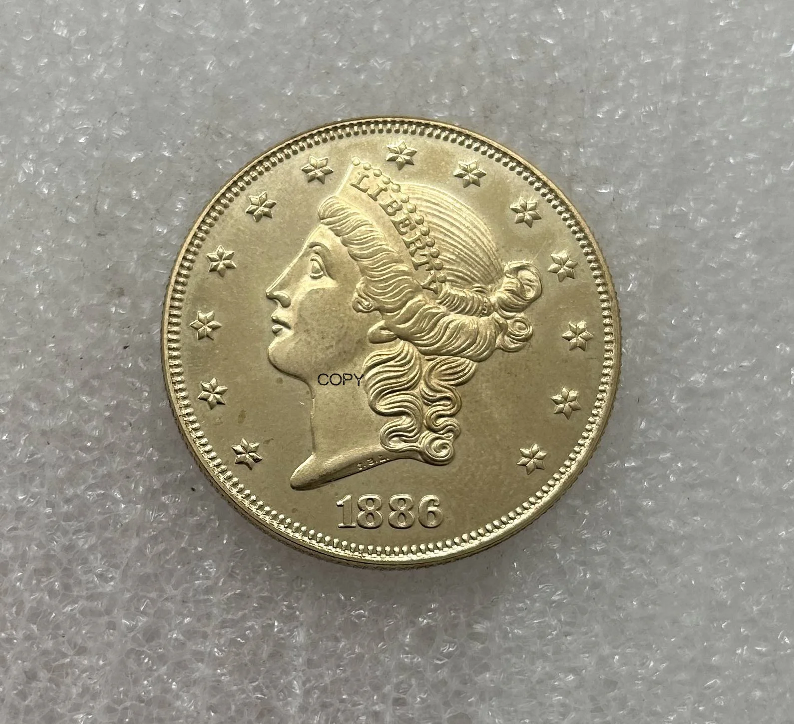 1886 미국 20 20 달러 리버티 헤드 더블 이글 모토 금화 황동 수집품 복사 동전 - AliExpress