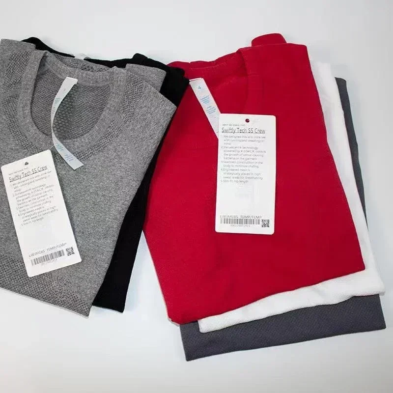 Lemon Women 1.0 Yoga Short Sleeve Shirt Race Length Sports T-shirt Casual Running Fitness Breathable Quick Drying Sportwear