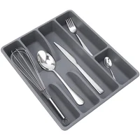 Drawer Kitchen Drawer Organizer Silverware Holder Utensil Organizer Cutlery Organizer Tray Plastic Flatware Organizers 2